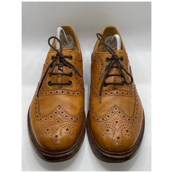 LOAKE 1880 Men\'s Brown Leather Ashby Wingtip Lace-Up Oxford Shoes SZ 8.5 main image 8